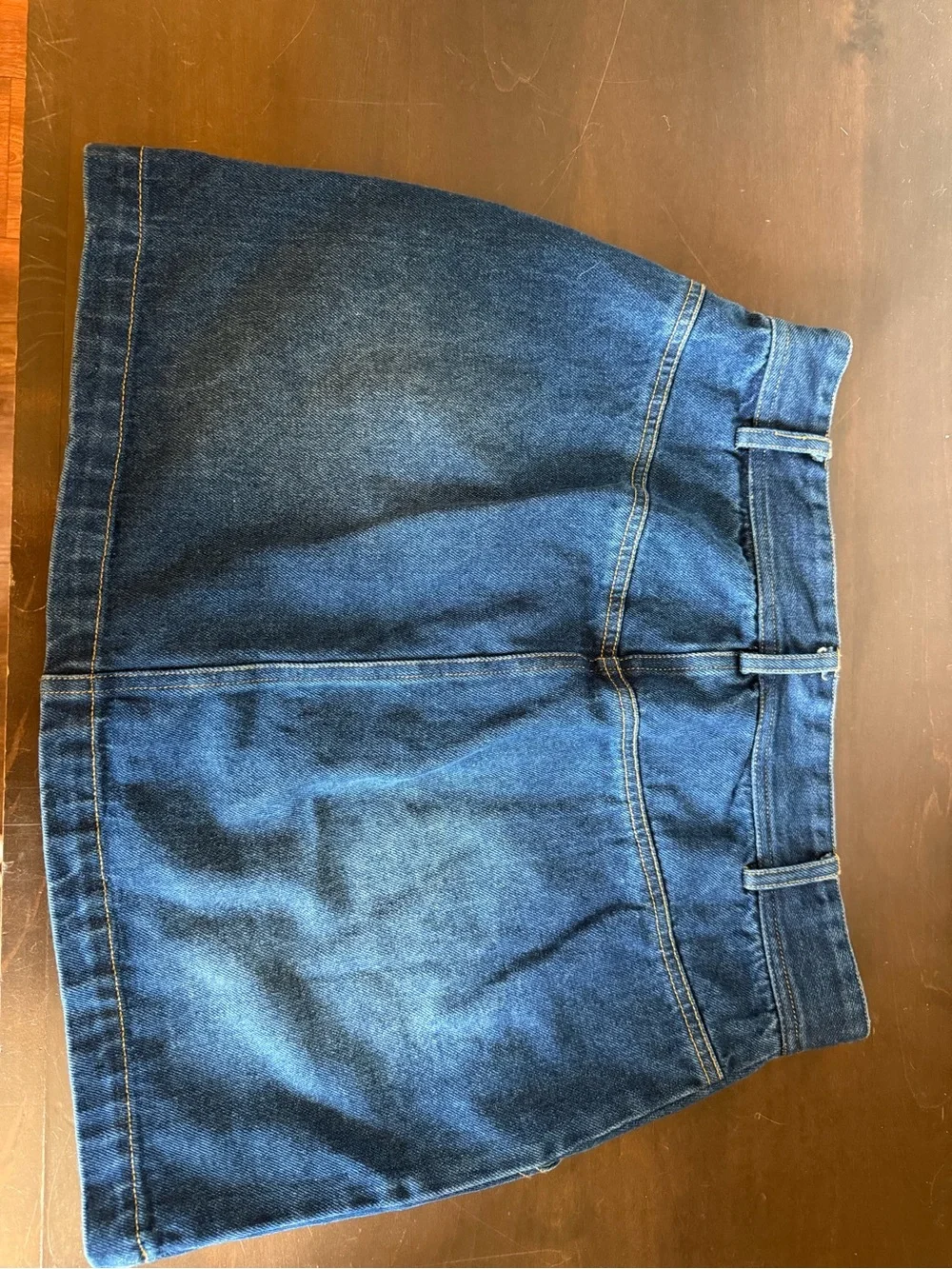 Classic Women's Denim Skirt - Dark Blue